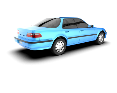 modern araba mavi arka planda izole edilmiş..