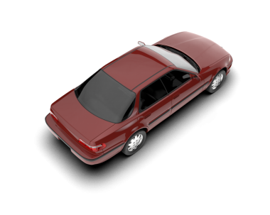 Beyaz arka planda kırmızı araba