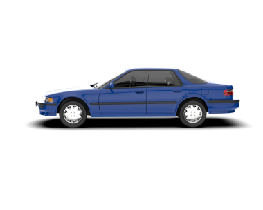 mavi araba vektör çizimi, düz tasarım