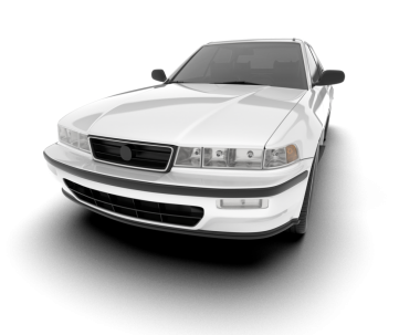 Modern araba beyaz arka planda izole edilmiş. 3d illüstrasyon