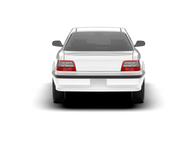 Gerçekçi araba arka görüşü izole edildi. vektör illüstrasyonu