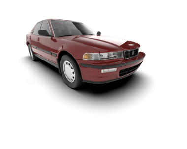 kırmızı araba beyaz arkaplanda izole edildi