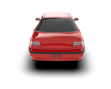 araba yan görünümü gri arkaplanda izole edildi.