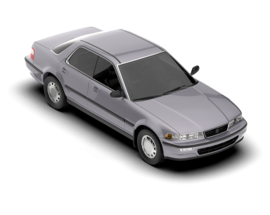 Arka planda gri Retro Sedan araç izole edildi. 3d görüntüleme - illüstrasyon