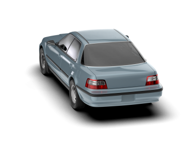 beyaz arkaplanda izole edilmiş gerçekçi araba, illüstrasyon