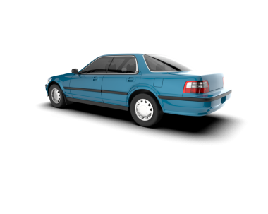 mavi arkaplanda bir araba.