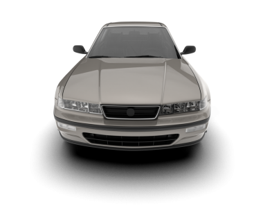 Modern araba beyazda izole edilmiş. 3D görüntüleme - illüstrasyon