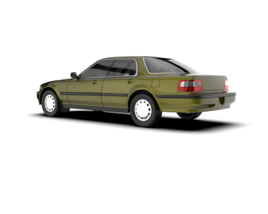 Gri arka planda izole edilmiş modern klasik araba. 3d oluşturma.