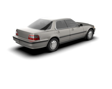 Beyaz arkaplanda izole edilmiş bir arabanın 3 boyutlu görüntüsü