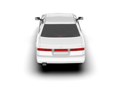 araba beyaz arkaplanda izole edildi