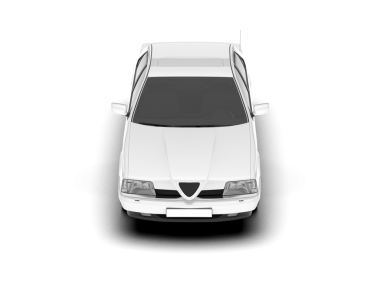 araba beyaz arkaplanda izole edildi