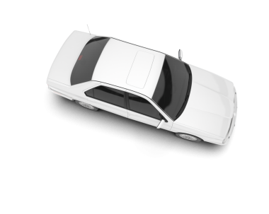 modern araba beyaz arkaplanda izole edildi