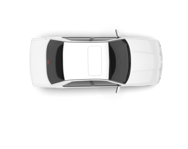 beyaz arkaplanda araba, üst görünüm