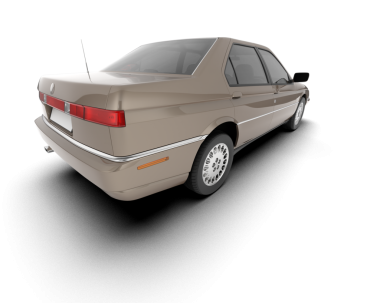 3 boyutlu illüstrasyon. Lüks bir araba. izole