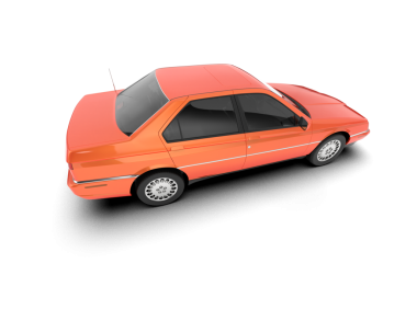 beyaz izole kırmızı spor araba