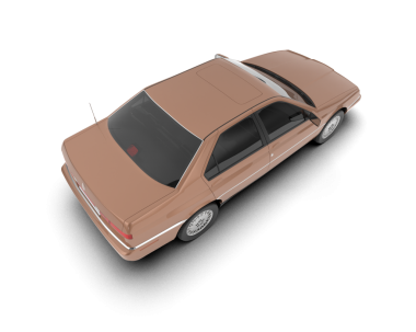 modern araba beyaz arkaplanda izole edildi