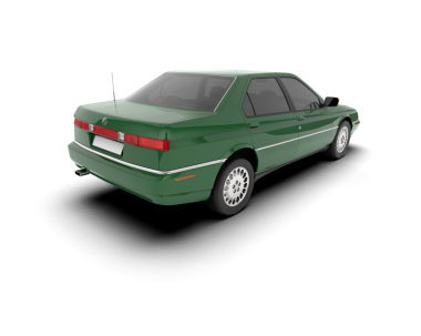 yeşil spor araba vektör çizimi beyaz arkaplanda izole edildi