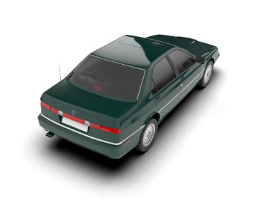 araba beyaz arkaplanda izole edildi