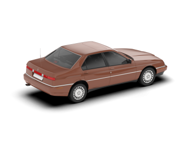 Modern araba beyaz arka planda izole edilmiş. 3d oluşturma