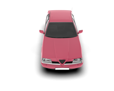 pembe modern araba. Yan görünüş. 3d oluşturma