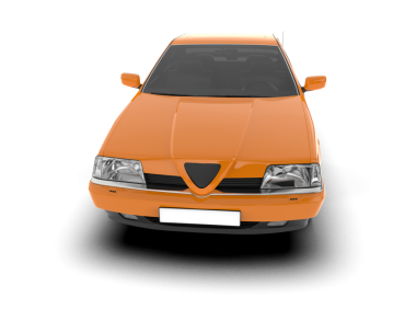 Modern araba beyaz arka planda izole edilmiş. 3d oluşturma.