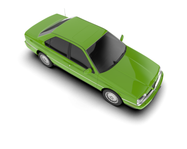 araba beyaz arkaplanda izole edildi