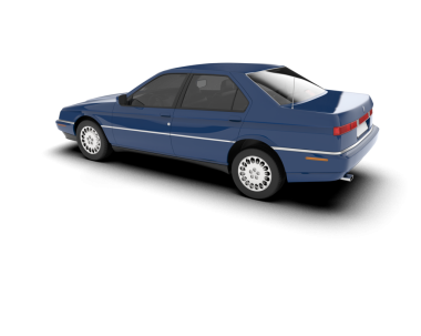 araba beyaz arkaplanda izole edildi