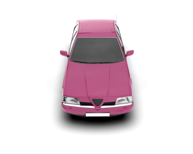 Pembe araba beyaz arka plan üzerinde izole