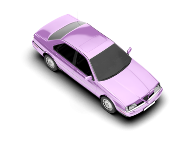 Stüdyoda siyah arka planı olan bir arabanın 3 boyutlu görüntüsü..