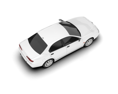 araba beyaz arkaplanda izole edildi