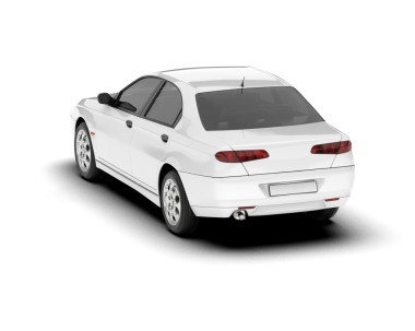 Beyaz arkaplandaki araba