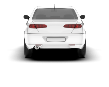araba beyaz arkaplanda izole edildi