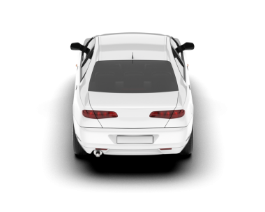 Arka planda izole edilmiş gerçekçi araba