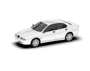 beyaz spor araba izole.