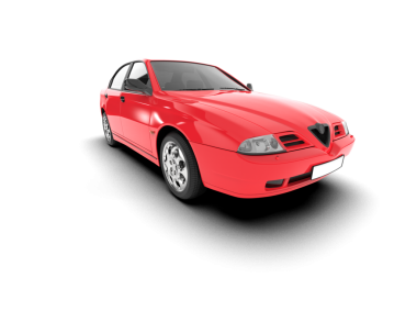 beyaz arkaplanda modern araba