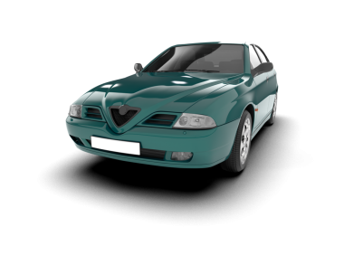 beyaz arkaplanda modern araba