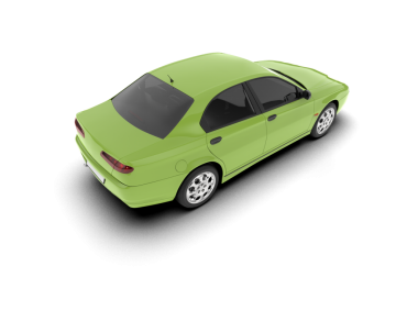 araba beyaz arkaplanda izole edildi