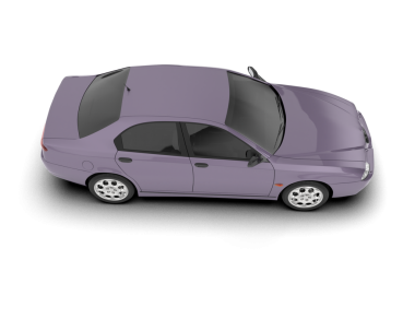 Araba izole. 3d illüstrasyon