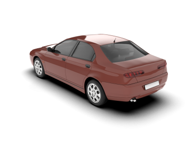 araba beyaz arkaplanda izole edildi