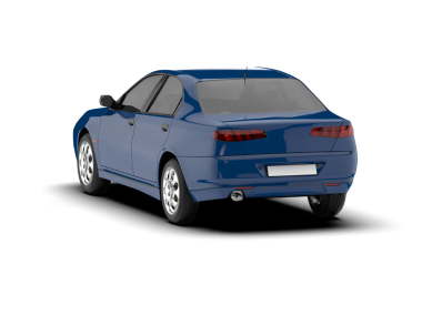 beyaz arka planda modern lüks araba