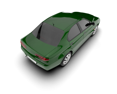 beyaz arka planda modern araba