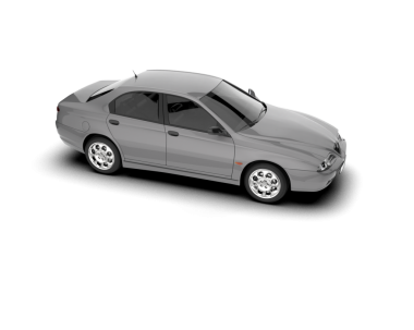 beyaz arkaplanda gerçekçi bir araba