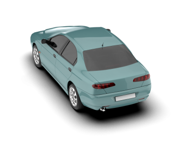 modern araba beyaz arkaplanda izole edildi