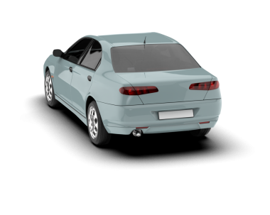 Modern araba. Gölge ve kırpma yolu ile beyaz arkaplanda izole. 3d illüstrasyon.