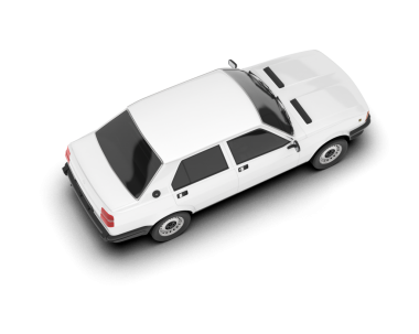 Siyah arka planda modern beyaz araba