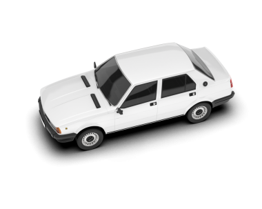 beyaz arka planda izole edilmiş beyaz vintage araba