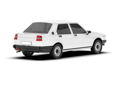 beyaz arkaplanda modern araba