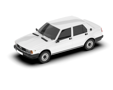 beyaz araba beyaz zemin üzerine izole.