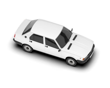 Beyaz arka planda bir araba. vektör illüstrasyonu.