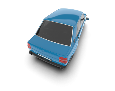 araba beyaz arkaplanda izole edildi